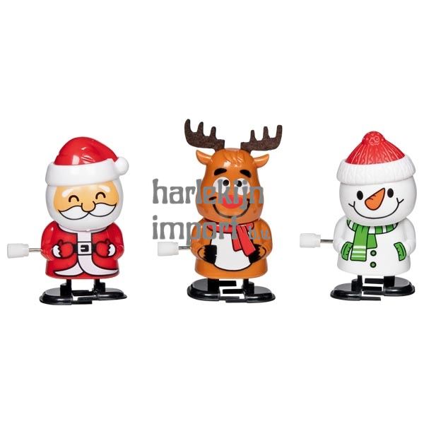 Kerstfiguren met opwindmotor. 3 figuren.