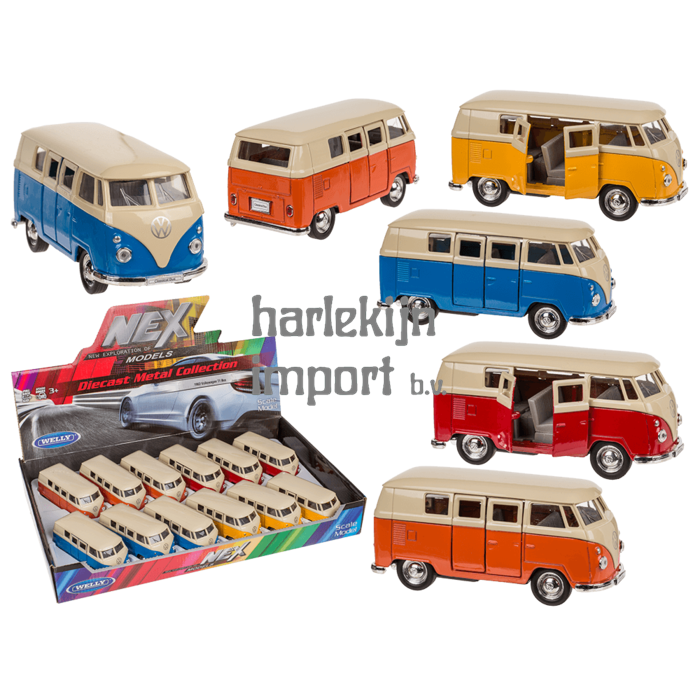 Dsp modelauto met pull-back. VW T1 bus