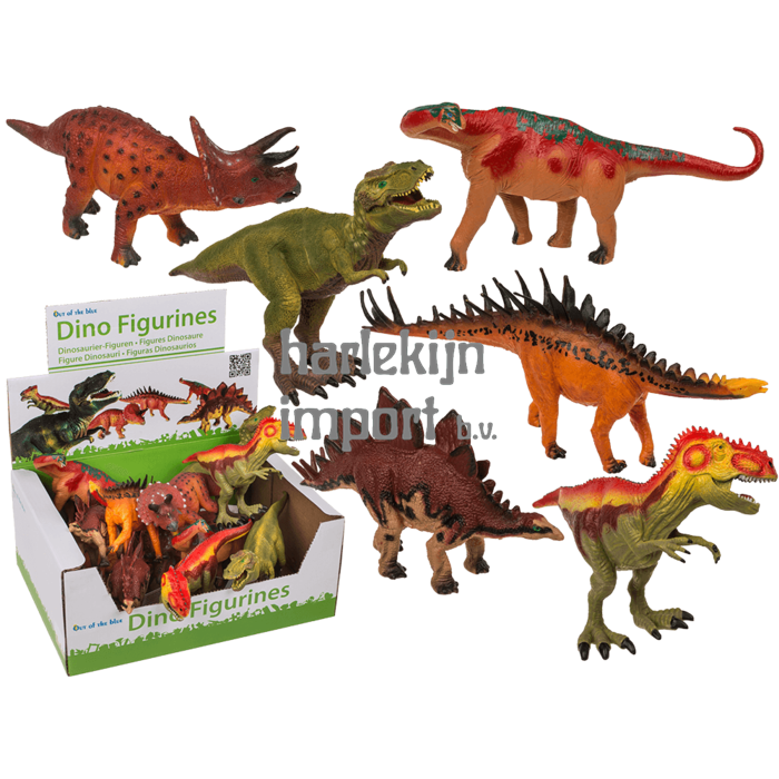 Dsp dinosaurus, ca 20 cm. 6 ass.12 stuks