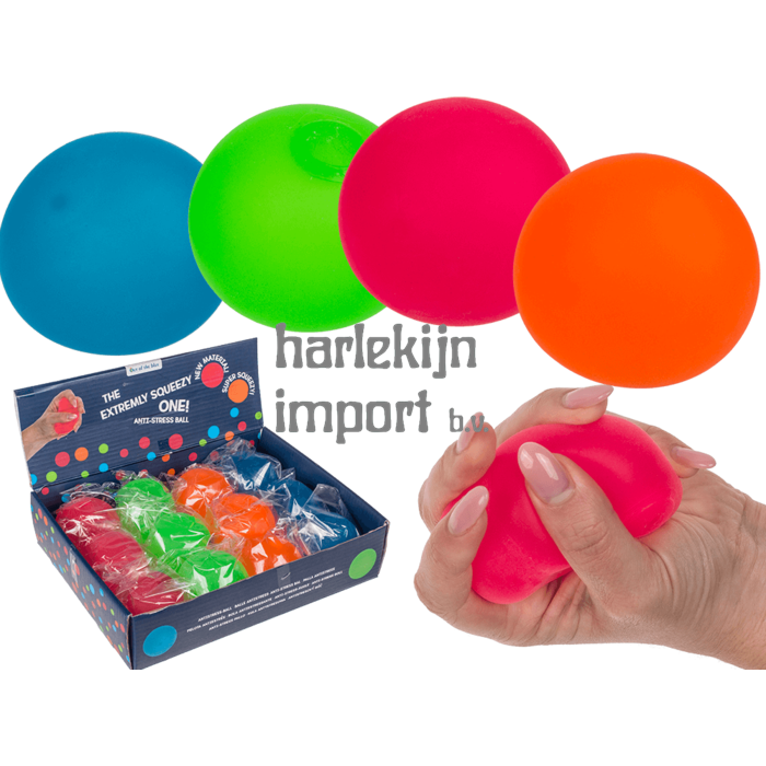 Dsp. Ultrazachte antistressbal neon. 6 c