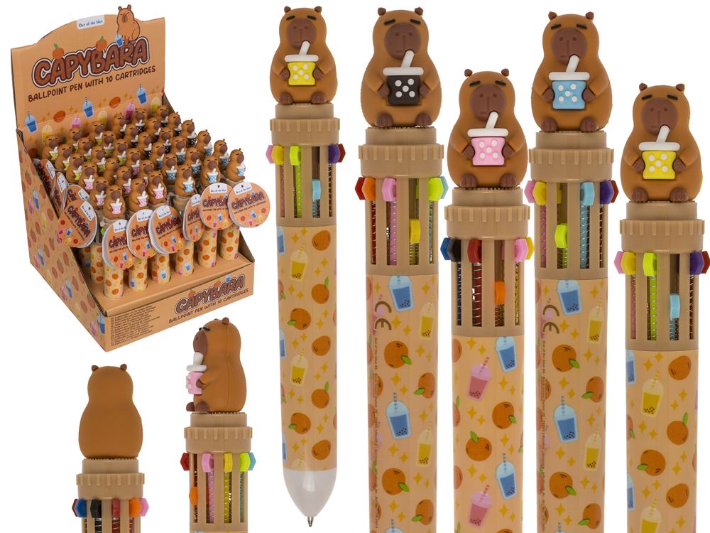 Dsp Pennen Capybara, 10 kleuren. 4 ass.