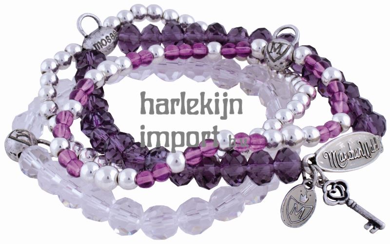Sprookjesbos: armband paars (3 st)