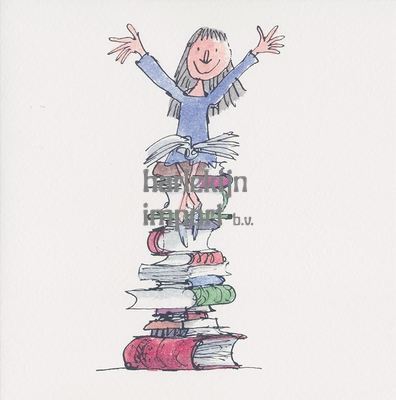 Kaart+envelop Roald Dahl Mathilda. 16x16