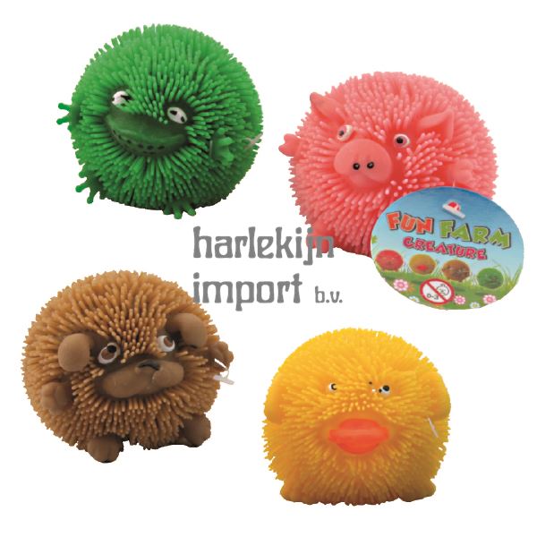 Boerderij Puffer Bal, 4 assortie. 3+