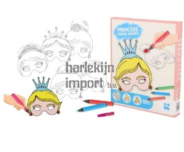 Prinsessen papieren maskers maken.