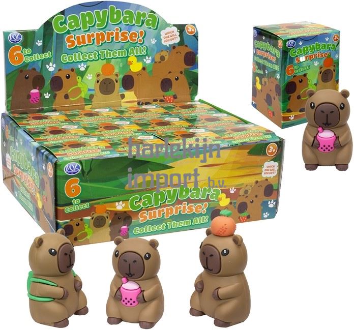 Capybara 8 cm in blindbox. 6 assorti in