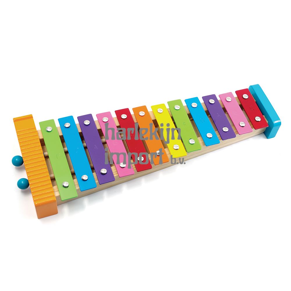 12 noten metalen Xylophone. 3+ afbeelding