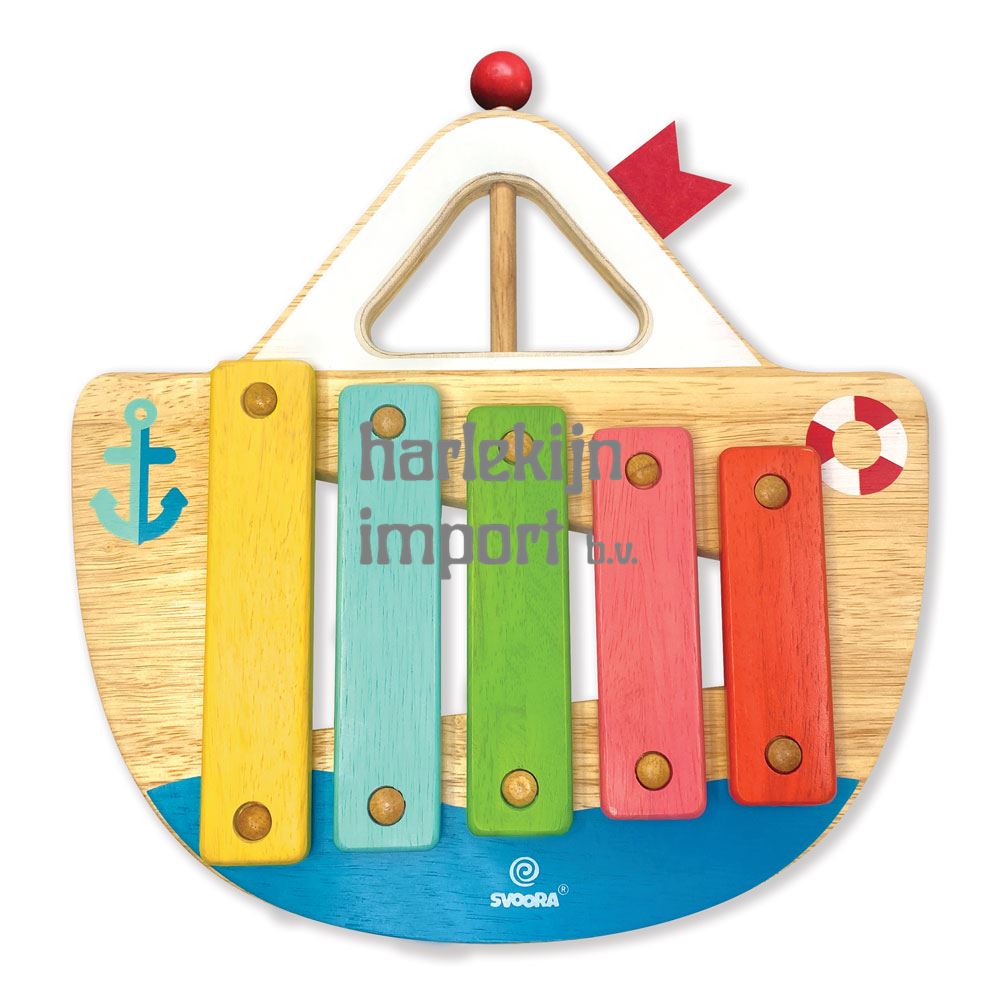 Mijn eerste boot, houten Xylophone, 5 no