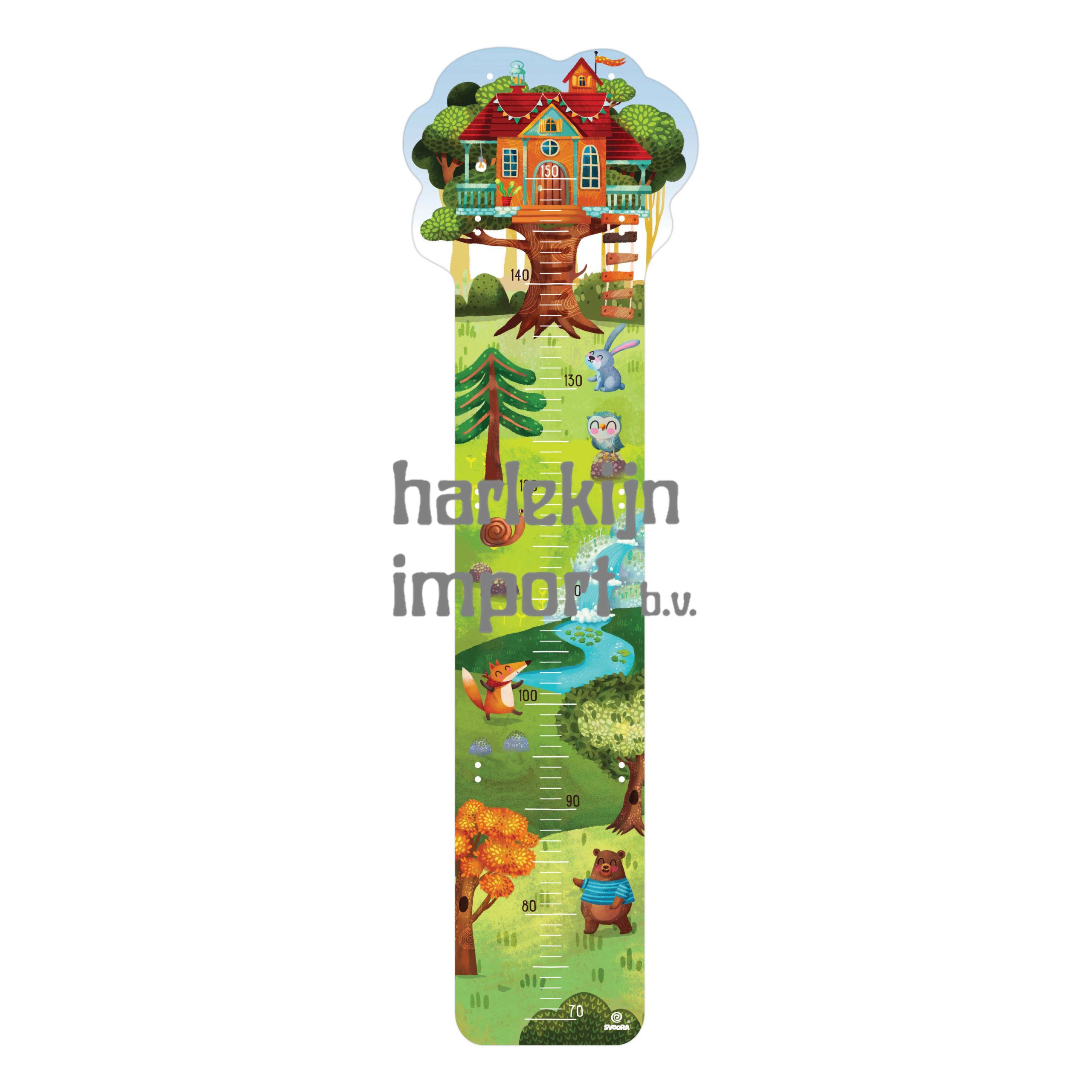 Groeimeter Boomhut. 28x0,4x95 cm.
