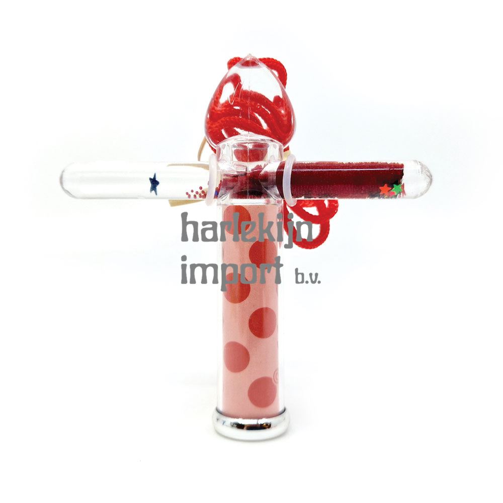 Mini Liquid caleidoscope 'Rode stippen'