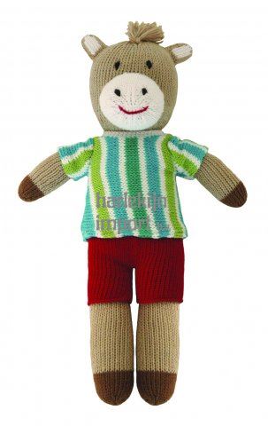 Knuffel gebreid paard Harry ca 36 cm