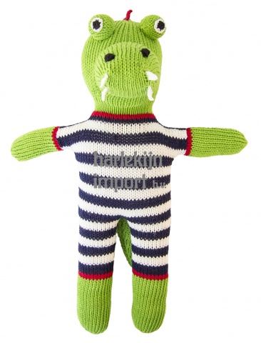 Knuffel gebreid krokodil Sam 36 cm