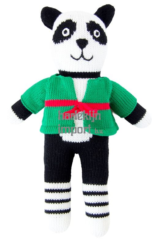 Knuffel gebreid panda Fu 36 cm
