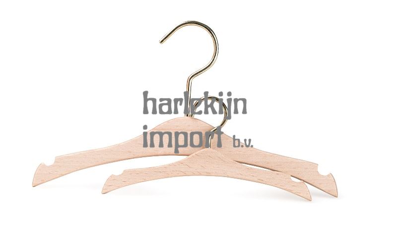 Set kledinghangertje hout 13 cm. 3+ (6 s
