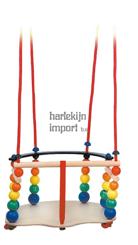 Houten schommel met steun. 3+