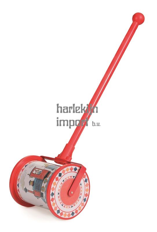 Roller-loopstok trein 12,5x57 cm. 1+