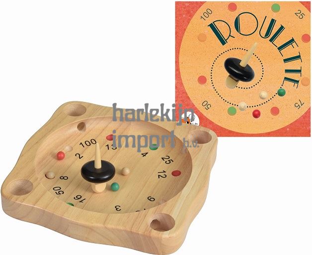 Spel: roulette. 25 x 25 x 4 cm 5+