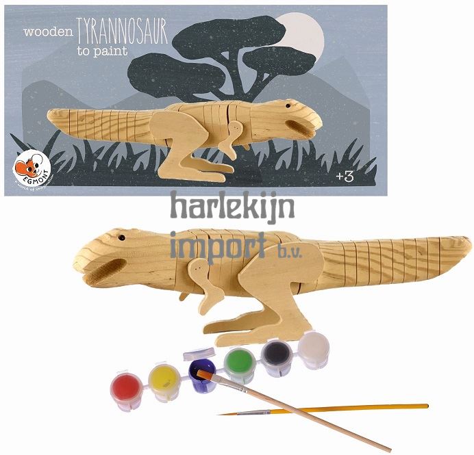 Egmont Houten Tyranosaurus om te verven.