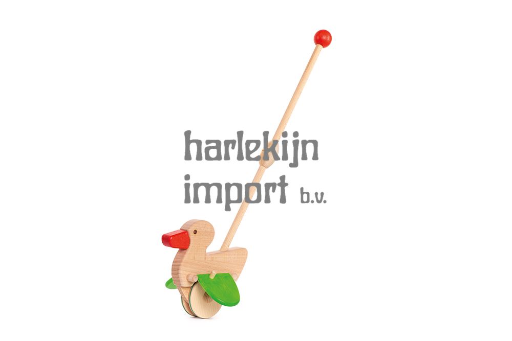 BAJO houten Eend loopstok. 2+