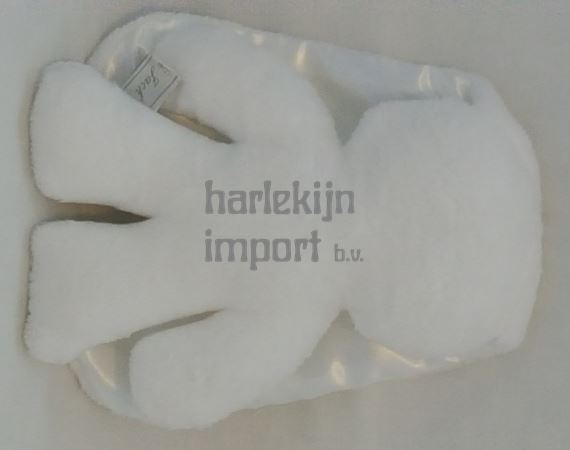 Snuggle Bunny wit met witte oren. 26 cm