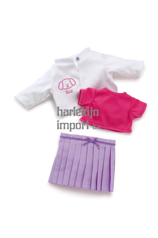Trudi kleding 36 cm. Set paarse rokje