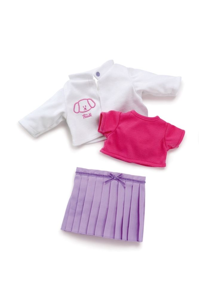 Trudi kleding 36 cm. Set paarse rokje