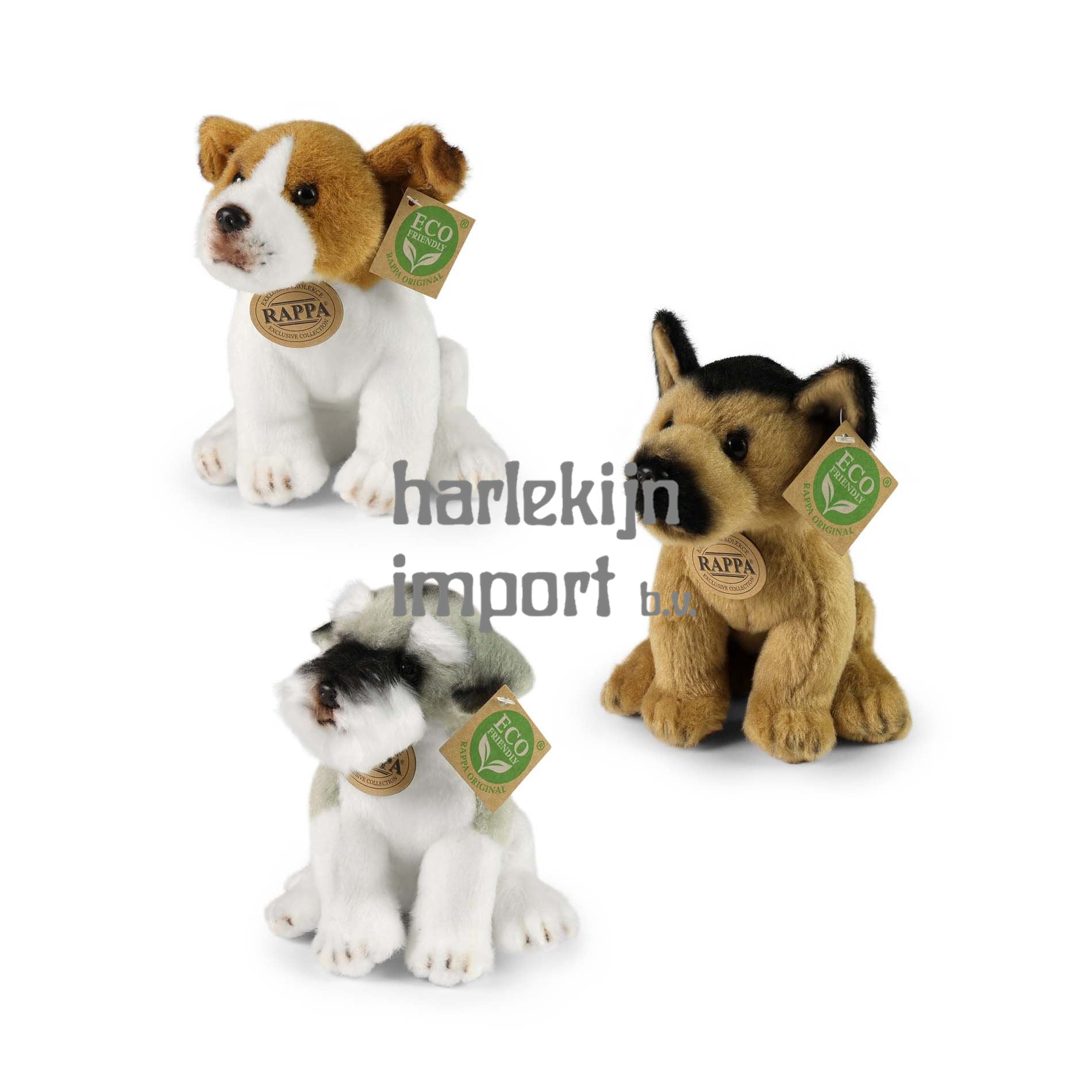 Pluche honden assort 20 cm ECO-FRIENDLY
