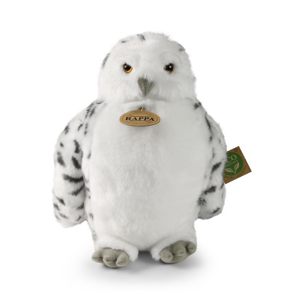 Pluche witte uil 28 cm ECO-VRIENDELIJK