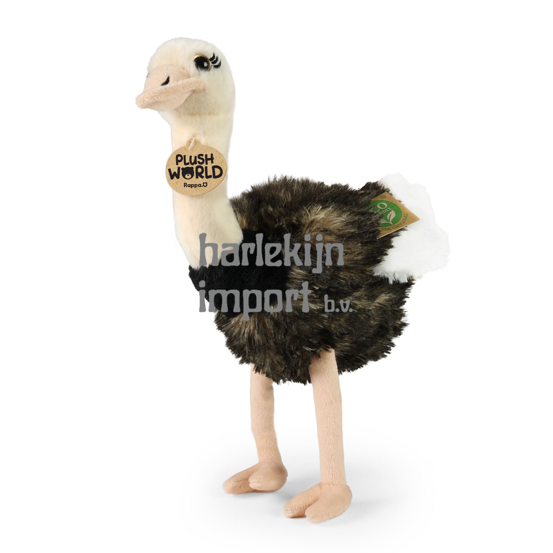 Pluche struisvogel 32 cm ECO-FRIENDLY