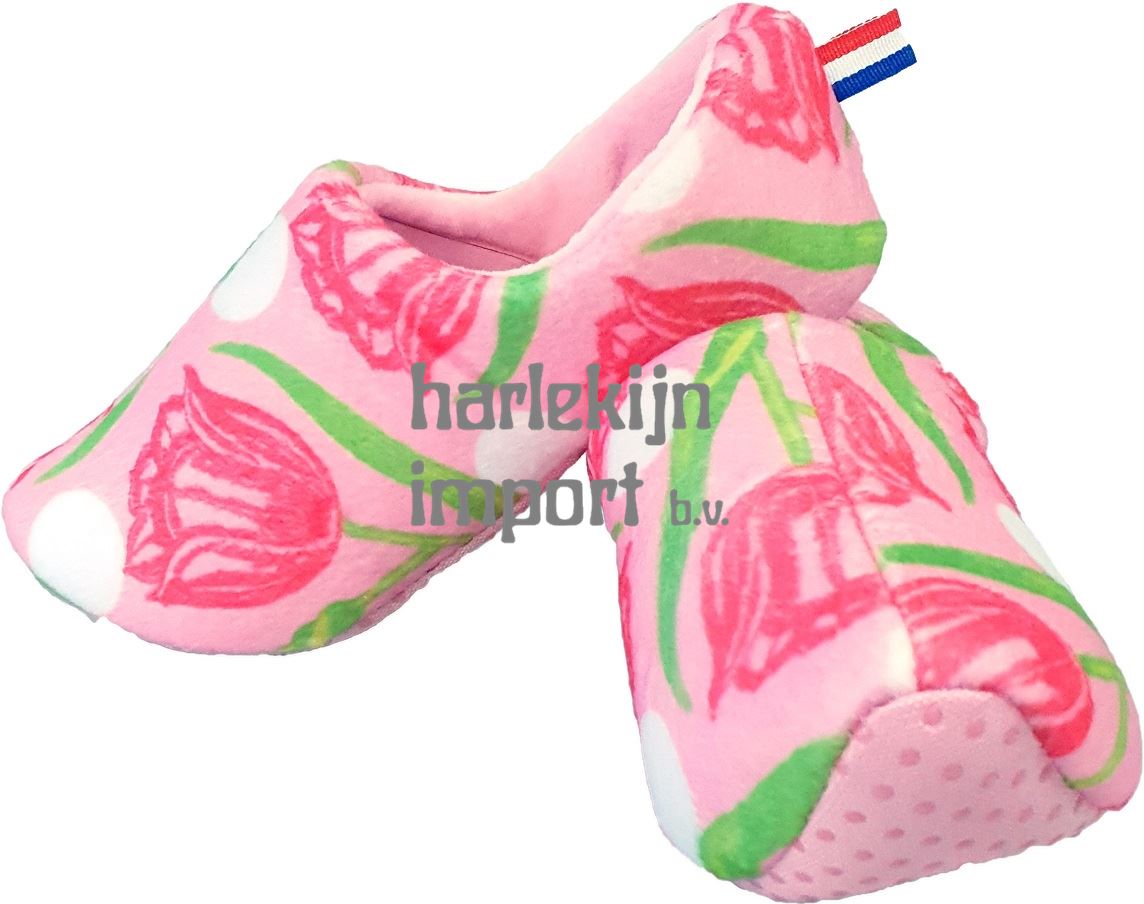Pantoffels Tulpen print. Maat 39-41.