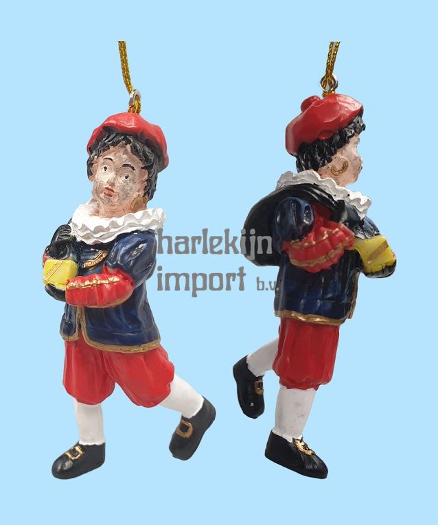 Polystone Roetveeg Piet met cadeau. 9 cm
