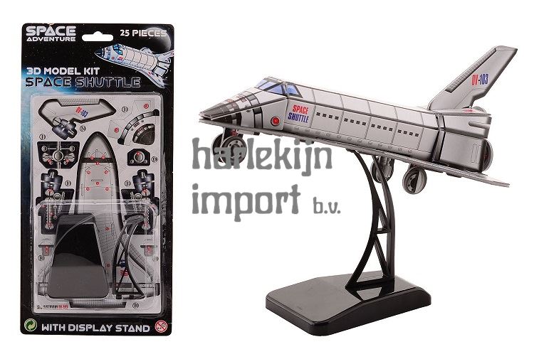 Space shuttle 3D puzzle+houder. 5+