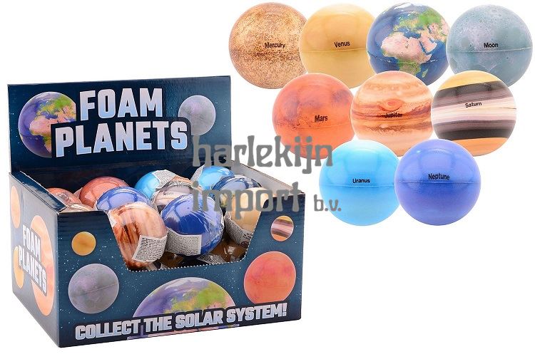 Explorer planeetbal, 6 cm. 9 assortie.