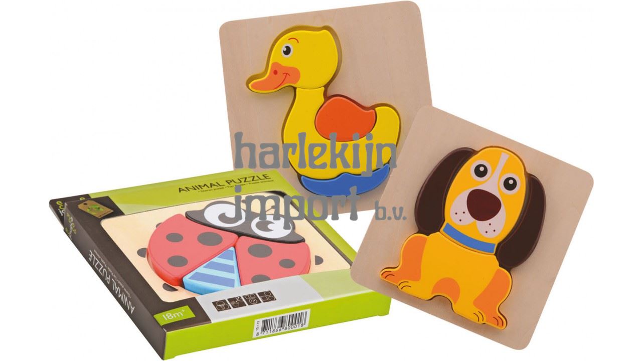 Jouéco Dierenpuzzel. 3 ass. 2+