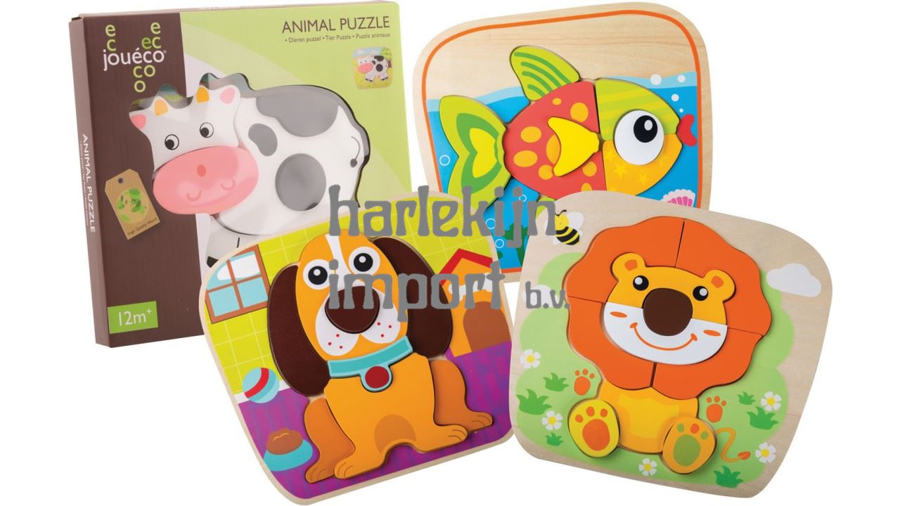 Jouéco Dieren puzzel 4 ass 2+