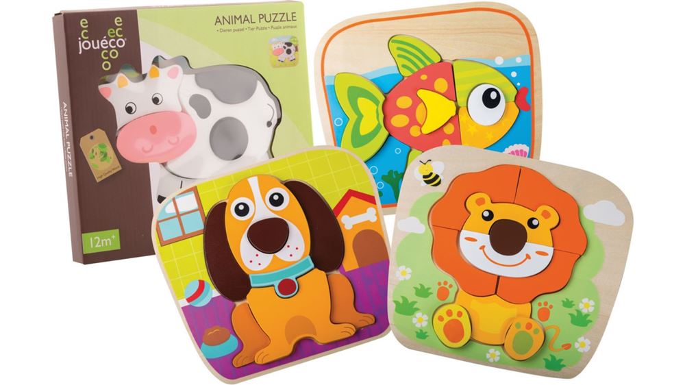 Jouéco Dieren puzzel 4 ass 2+