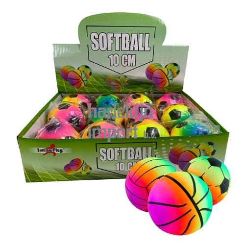 Dsp Softbal 10 cm. 3 assortie. (12 st)