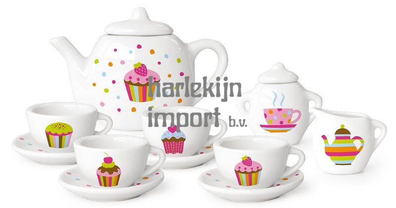Theeset porcelein cupcake