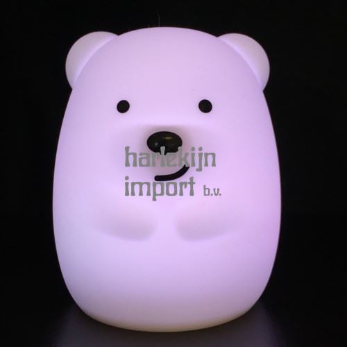Nachtlamp silicone Beer groot. 1+