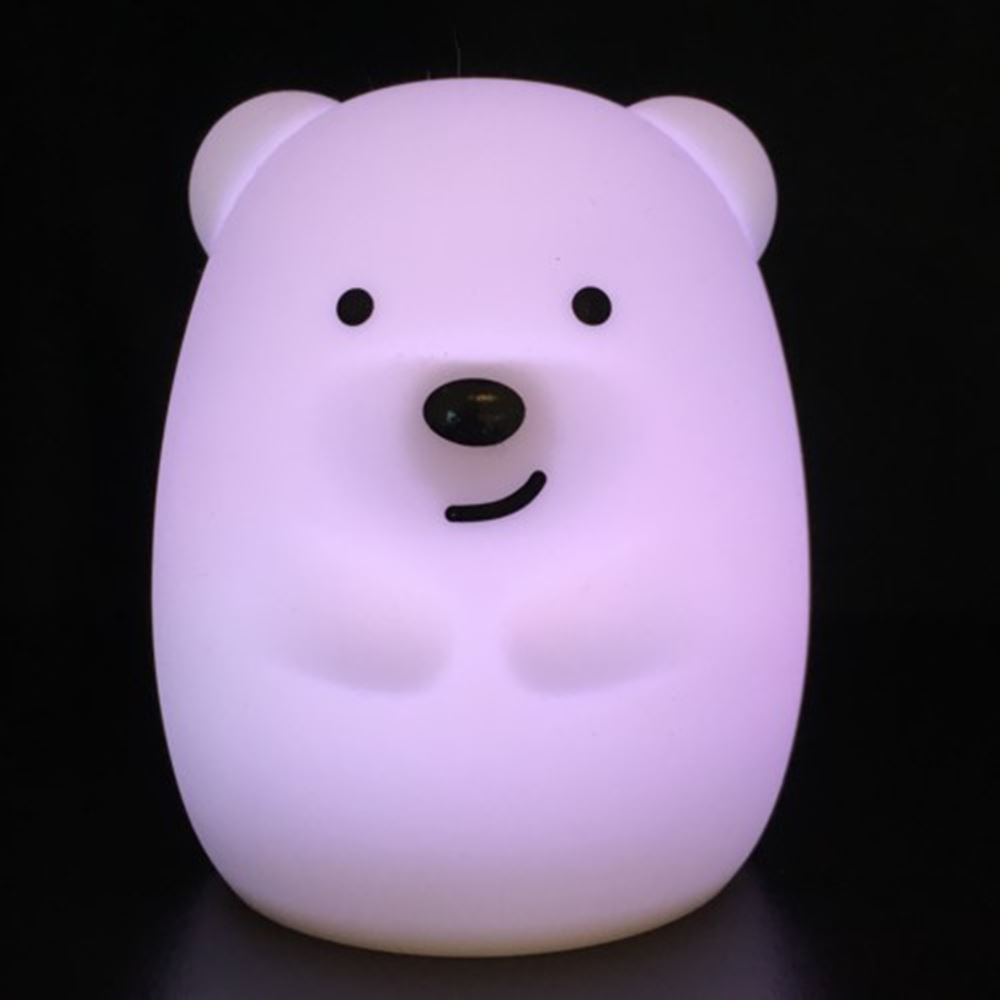 Nachtlamp silicone Beer groot. 1+