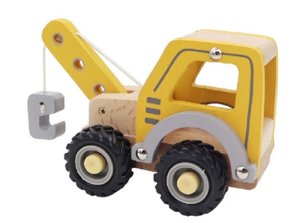 Houten Kraanwagen. 3+
