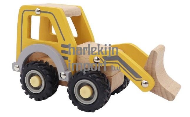 Houten Buldozer. 3+