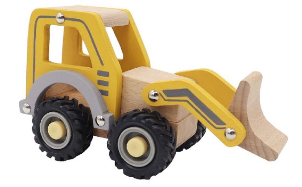 Houten Buldozer. 3+