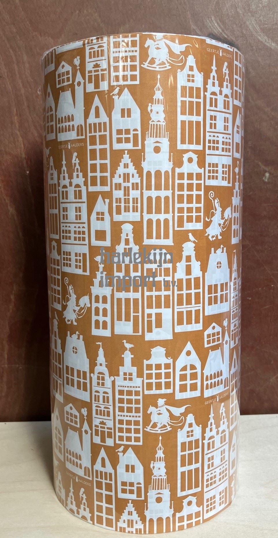 Rol kadopapier Sint Okergeel. 30 cm.