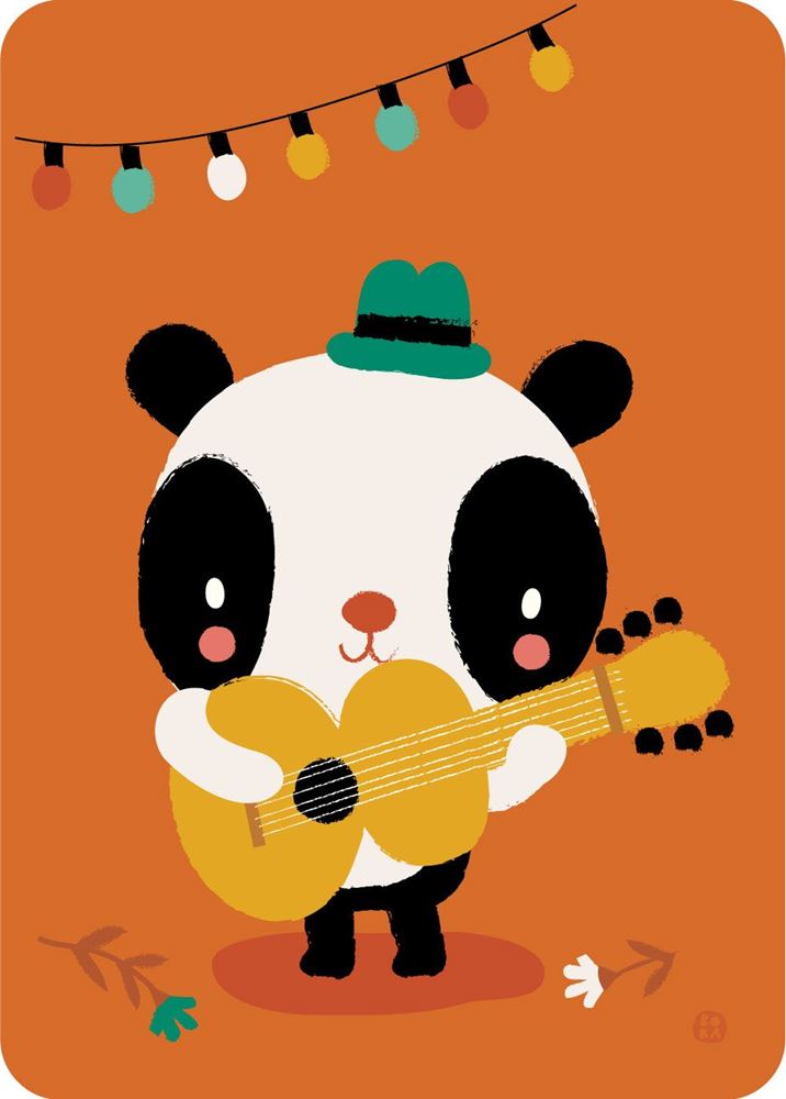 Bora Panda songwriter ansichtkaart