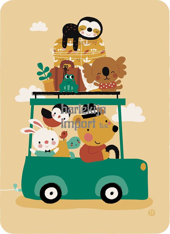 Bora Going on holiday ansichtkaart. (5 s