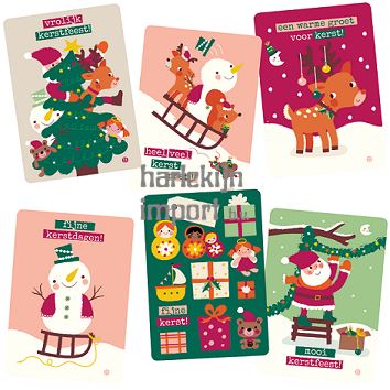Kerst: 6 Uitnodigings Kerstkaarten.