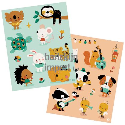 Bora Stickervellen 2 x A6. Little mouse