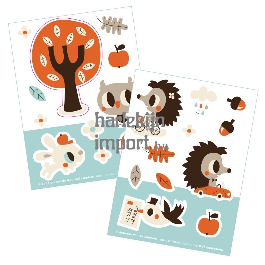 Bora Stickervellen 2 x A6. Henry & Hetty