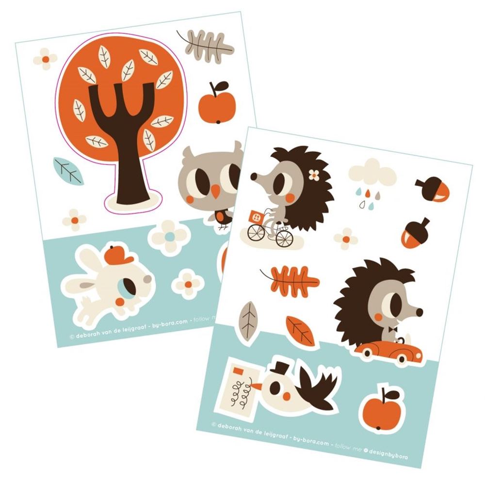 Bora Stickervellen 2 x A6. Henry & Hetty